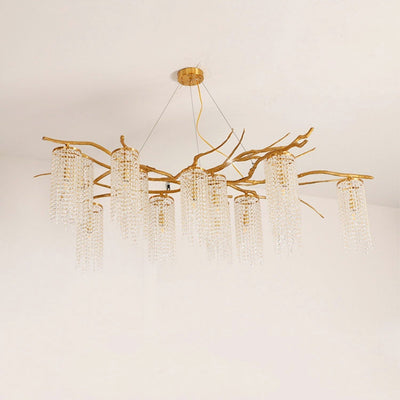 Forest Dawn Brass Branch Chandelier - L 63″ x W 31.5″ x H 17.7″Dark CopperCyranlamps