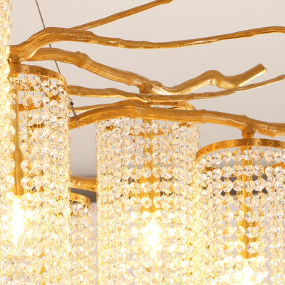 Forest Dawn Brass Branch Chandelier - L 63″ x W 31.5″ x H 17.7″Dark CopperCyranlamps