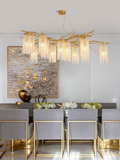 Forest Dawn Brass Branch Chandelier - L 63″ x W 31.5″ x H 17.7″Dark CopperCyranlamps