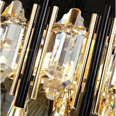Foyer 3 Layers Extra Large Crystal Chandelier for Living Room Staircase Ceiling Lighting Fixture
