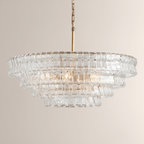 Ghiaccia Glass Round Chandelier - Cyran Lamps