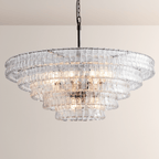 Ghiaccia Glass Round Chandelier - Cyran Lamps
