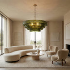 Ghiaccia Glass Round Chandelier - Cyran Lamps