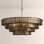 Ghiaccia Glass Round Chandelier - Cyran Lamps