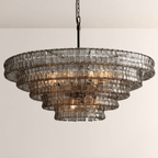 Ghiaccia Glass Round Chandelier - Cyran Lamps