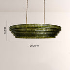 Ghiaccia Textured Glass Linear Chandelier - Cyran Lamps