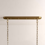 Ghiaccia Textured Glass Linear Chandelier - Cyran Lamps