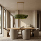 Ghiaccia Textured Glass Linear Chandelier - Cyran Lamps