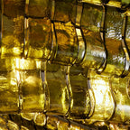 Ghiaccia Textured Glass Linear Chandelier - Cyran Lamps