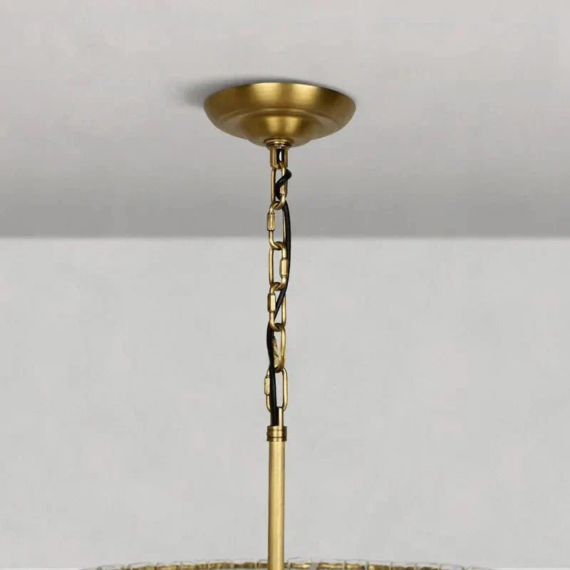 Ghiaccio Glass Oval Chandelier 54''65'' - GILDLAMPS