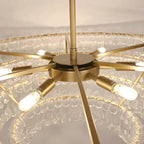 Ghiaccio Glass Oval Chandelier 54''65'' - GILDLAMPS