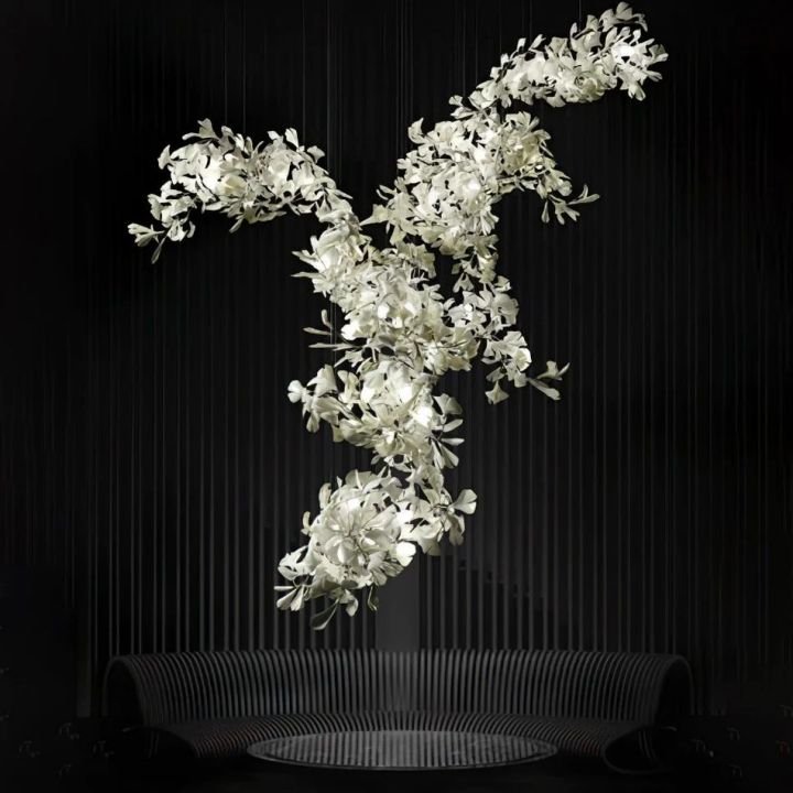 Gingko Combination Chandelier - Cyran Lamps