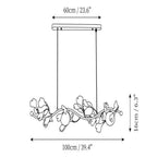 Gingko Glass Chandelier - Cyran Lamps