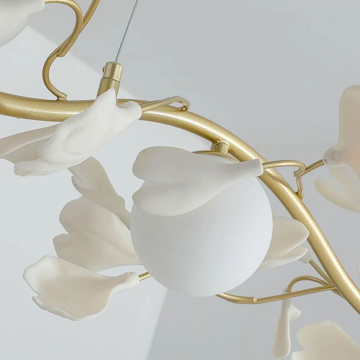 Gingko Glass Chandelier - Cyran Lamps