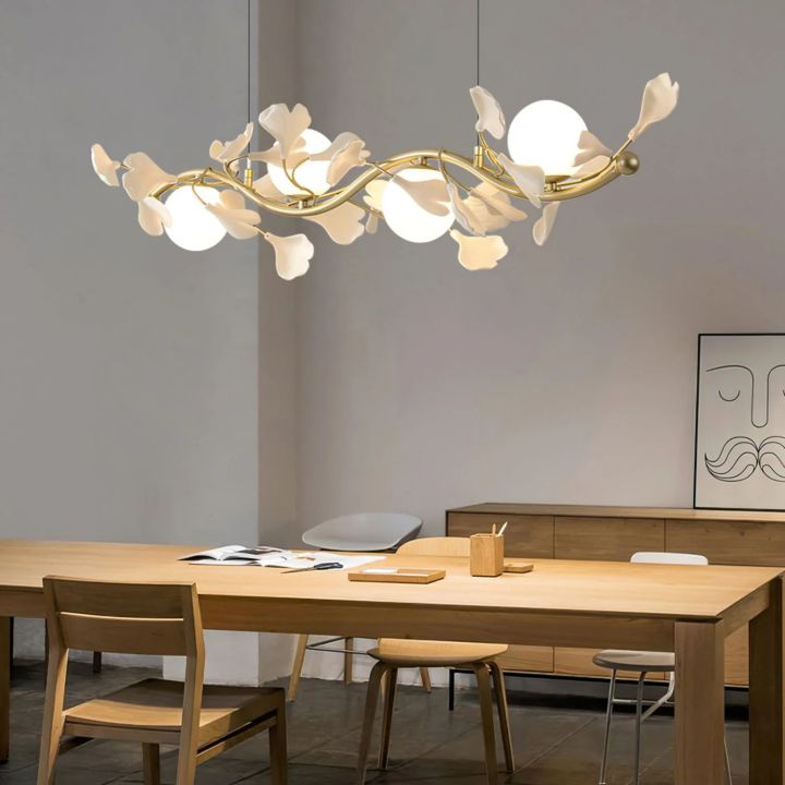 Gingko Glass Chandelier - Cyran Lamps