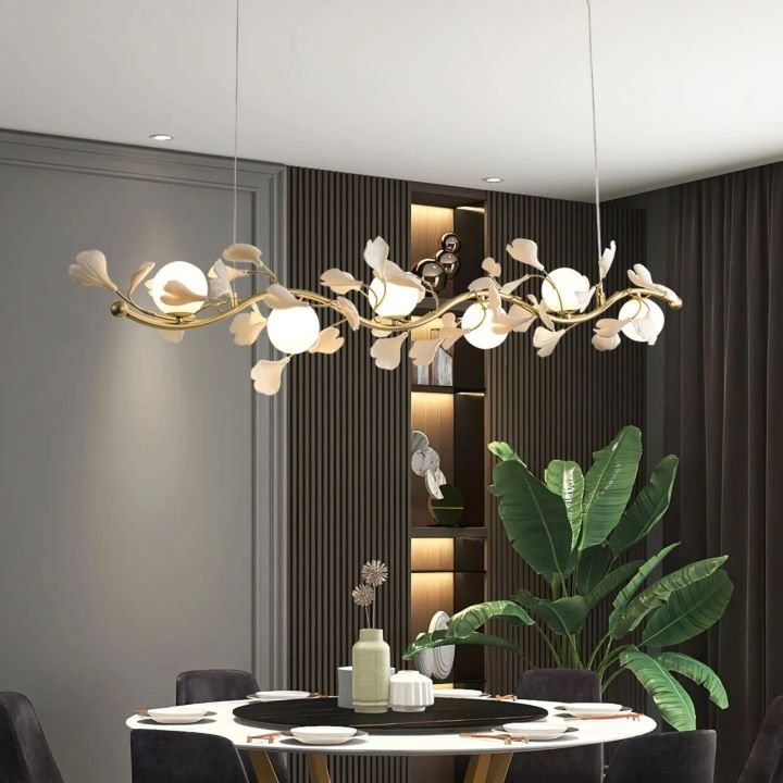 Gingko Glass Chandelier - Cyran Lamps