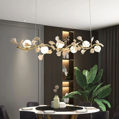 Gingko Glass Chandelier - Cyran Lamps