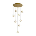 Global Crystal Cluster Adjustable Luxury Staircase Modern Long Chandelier - Cyran Lamps