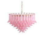 Gold & Pink Barcelona Murano Chandelier with 16 E14 Bulbs - Cyran Lamps