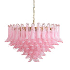 Gold & Pink Barcelona Murano Chandelier with 16 E14 Bulbs - Cyran Lamps