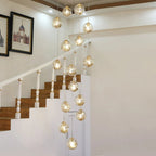 Gold Staircase Chandelier - Cyran Lamps