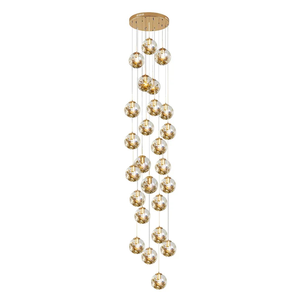 Gold Staircase Chandelier - Cyran Lamps