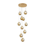 Gold Staircase Chandelier - Cyran Lamps
