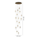 Gold Staircase Chandelier Modern Creative Luxury Ceiling Light - Cyran Lamps