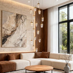 Gold Staircase Chandelier Modern Creative Luxury Ceiling Light - Cyran Lamps