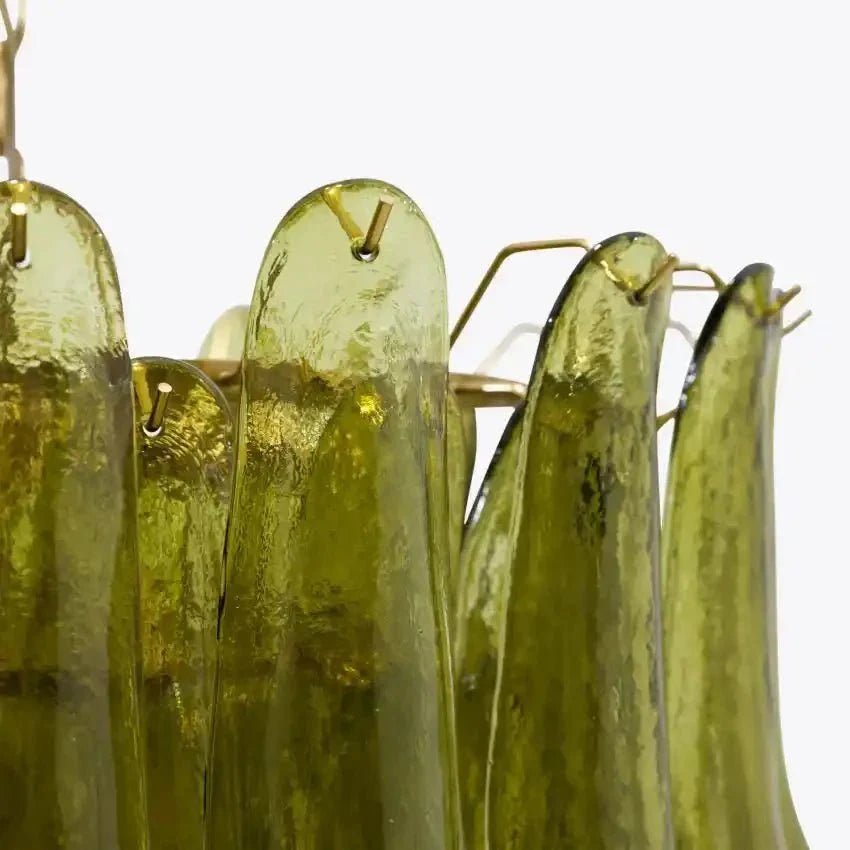 Green Petalo Murano Chandelier - Cyran Lamps