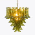 Green Petalo Murano Chandelier - Cyran Lamps