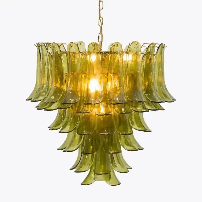 Green Petalo Murano Chandelier - Cyran Lamps