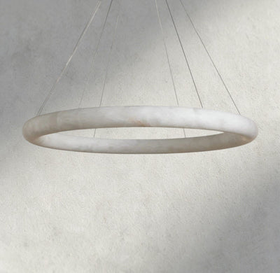 Halima Halo Alabaster Chandelier - Cyran Lamps