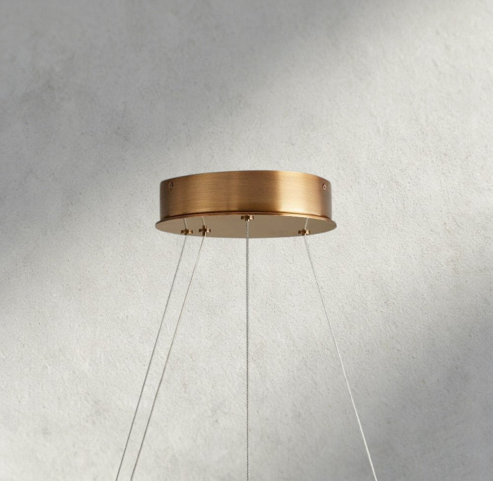 Halima Halo Alabaster Chandelier - Cyran Lamps