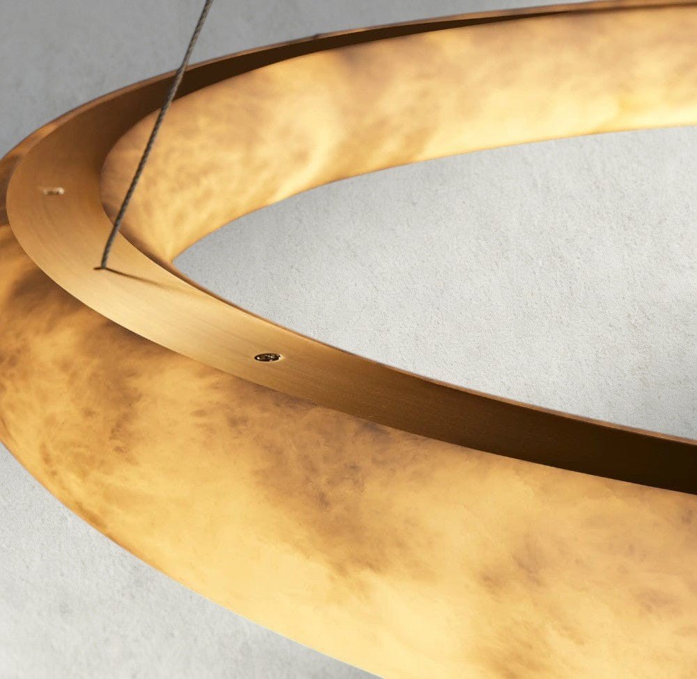 Halima Halo Alabaster Chandelier - Cyran Lamps