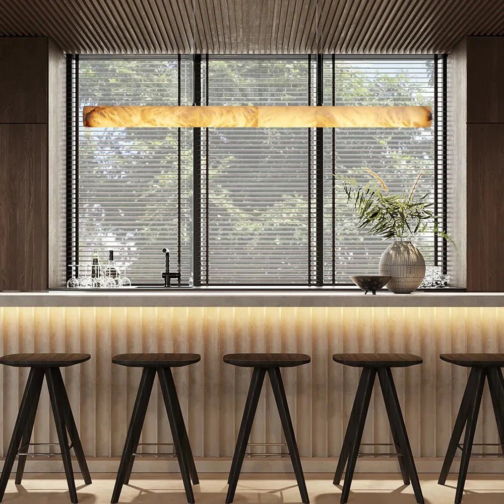 Halima Linear Alabaster Chandelier - Cyran Lamps