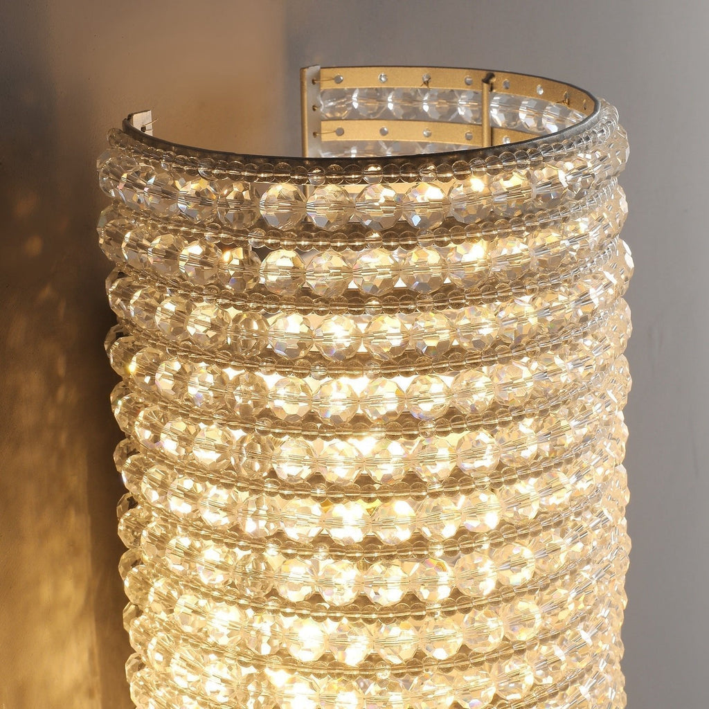 Halo Modern Clear Crystal Wall Sconce 21"H - Cyran Lamps