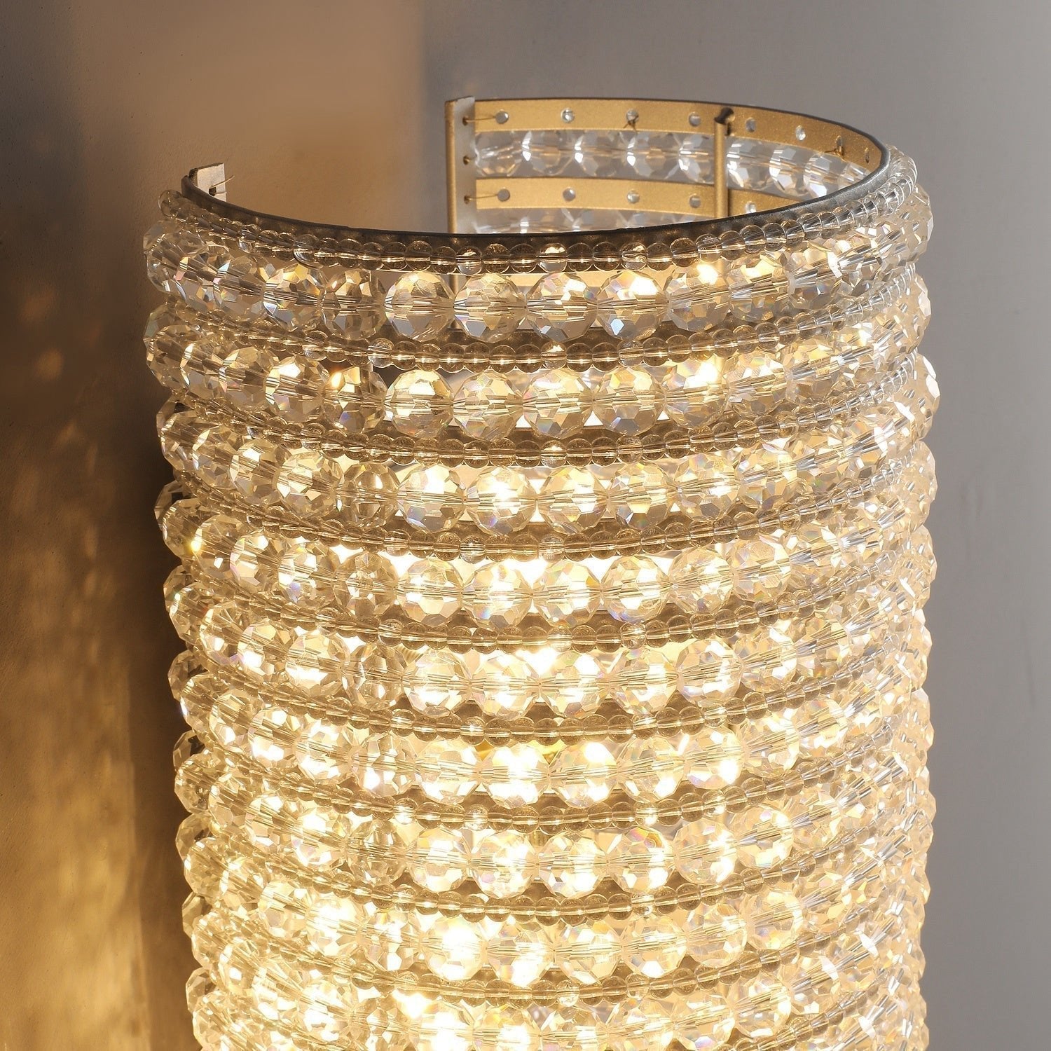 Halo Modern Clear Crystal Wall Sconce 21"H - Cyran Lamps