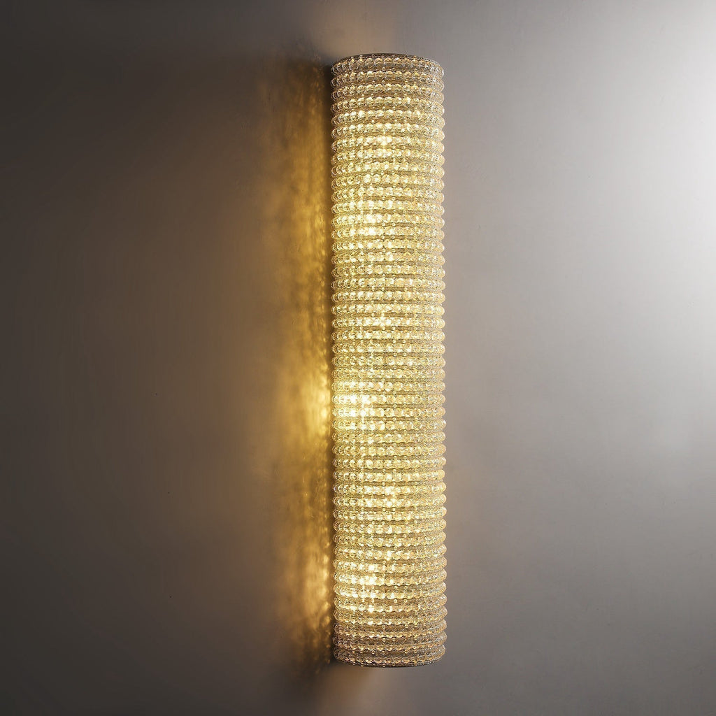 Halo Modern Clear Crystal Wall Sconce 36"H - Cyran Lamps