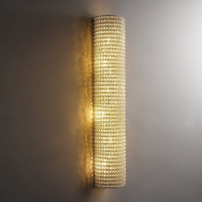 Halo Modern Clear Crystal Wall Sconce 36"H - Cyran Lamps