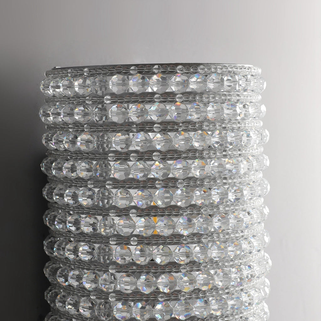 Halo Modern Clear Crystal Wall Sconce 36"H - Cyran Lamps