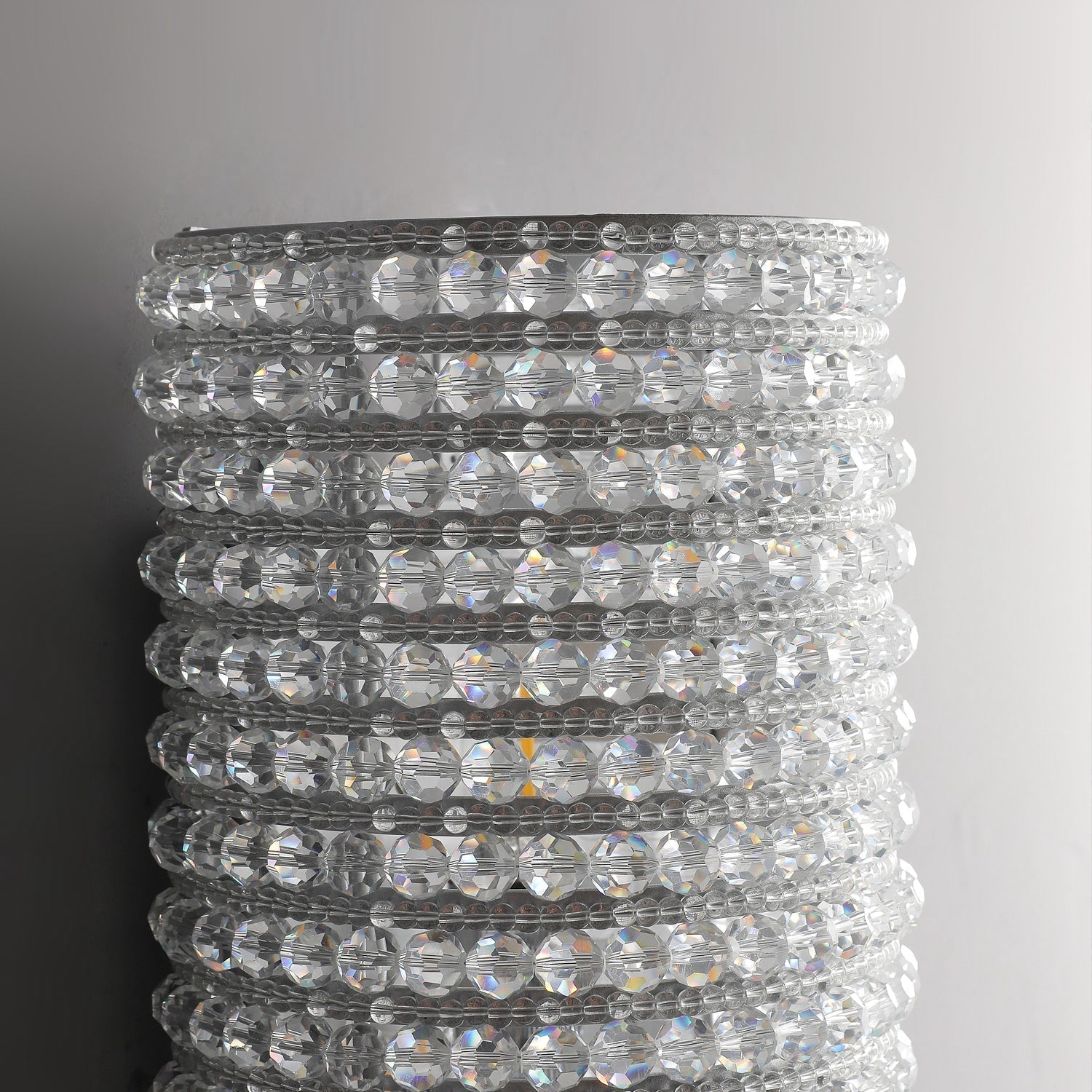 Halo Modern Clear Crystal Wall Sconce 36"H - Cyran Lamps