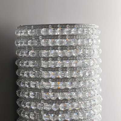 Halo Modern Clear Crystal Wall Sconce 36"H - Cyran Lamps