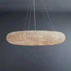 Halo Modern Clear Round Chandelier D32" - Cyran Lamps