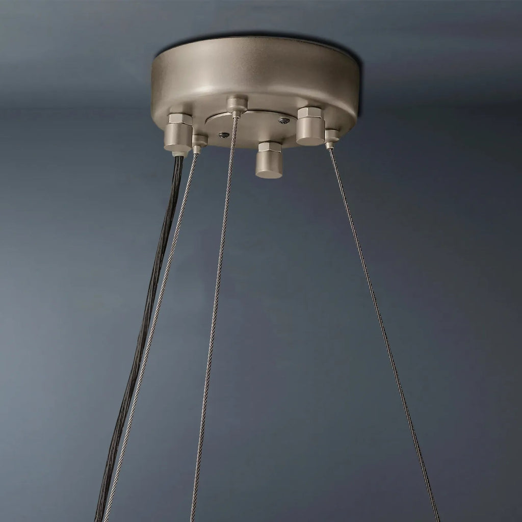 Halo Modern Clear Round Chandelier D32" - Cyran Lamps