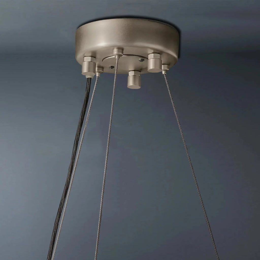 Halo Modern Clear Round Chandelier D59" - Cyran Lamps