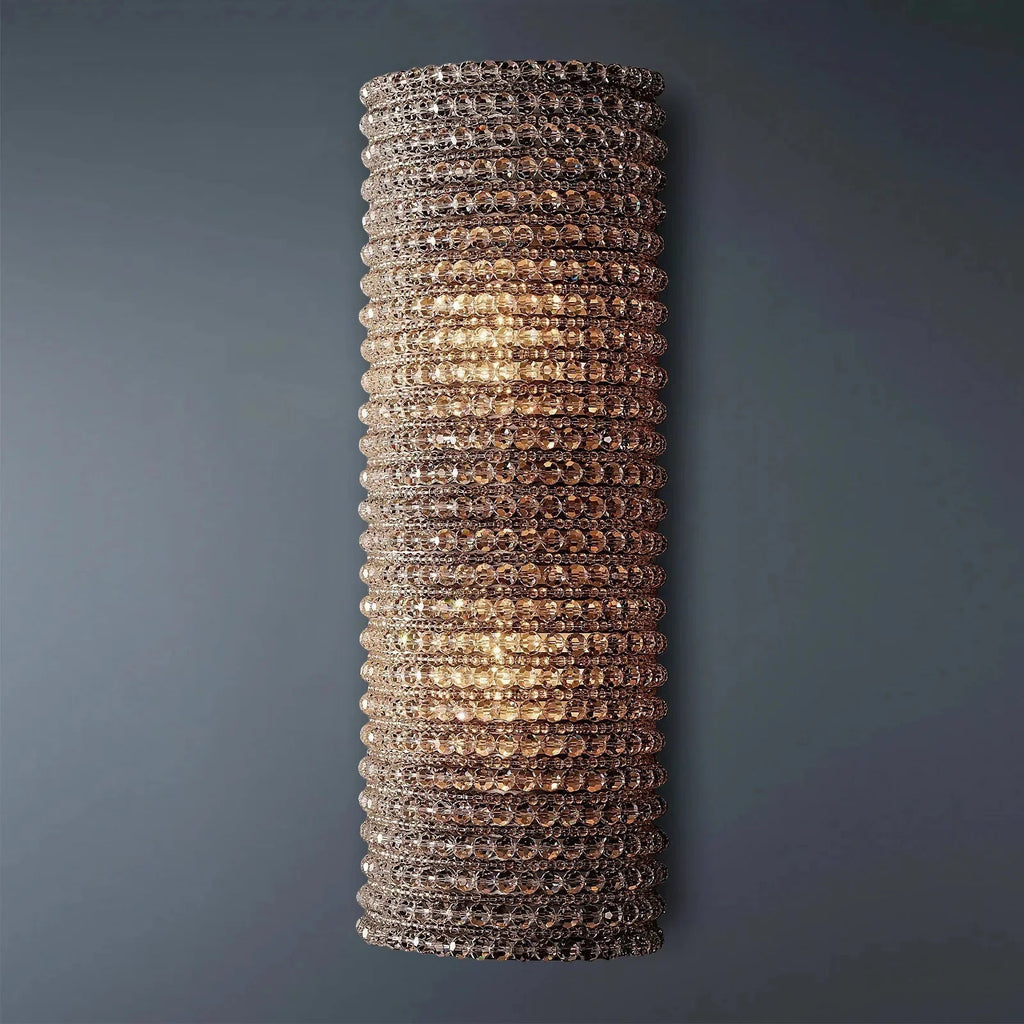 Halo Modern Smoke Crystal Wall Sconce 21"H - Cyran Lamps