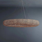 Halo Modern Smoke Round Chandelier D59" - Cyran Lamps