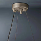 Halo Modern Smoke Round Chandelier D59" - Cyran Lamps