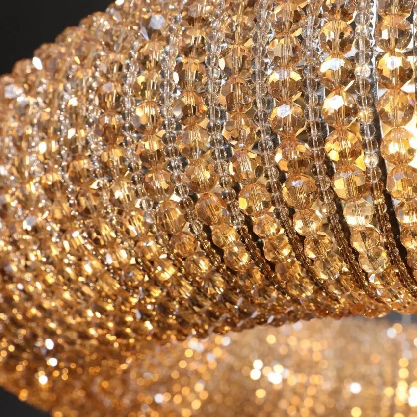 Halo Modern Somke Crystal Wall Sconce 36"H - Cyran Lamps